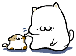 NikuQman & omochimaru - cat hero sticker #3542645