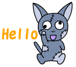 Zombie cat "Me-chan" sticker #3542674