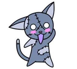 Zombie cat "Me-chan" sticker #3542681