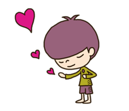 The boy looking down sticker #3543157