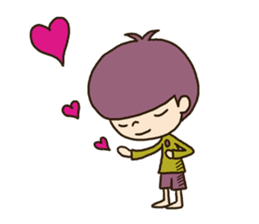 The boy looking down sticker #3543157