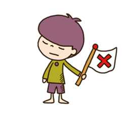 The boy looking down sticker #3543159