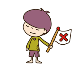 The boy looking down sticker #3543159