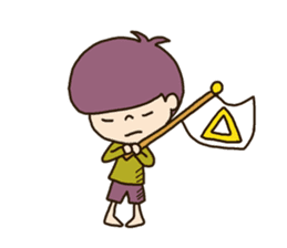 The boy looking down sticker #3543160