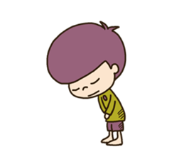 The boy looking down sticker #3543163