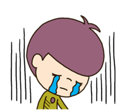 The boy looking down sticker #3543164