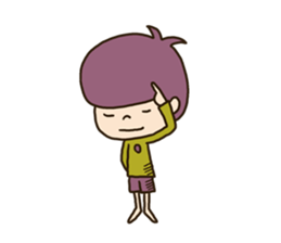 The boy looking down sticker #3543173