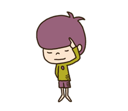 The boy looking down sticker #3543173