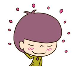 The boy looking down sticker #3543179