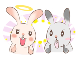 Mameow and Chaeuy The Rabbit sticker #3544441