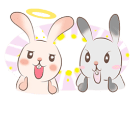 Mameow and Chaeuy The Rabbit sticker #3544441