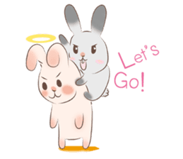 Mameow and Chaeuy The Rabbit sticker #3544445