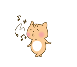 very cute cat in the line stor sticker #3546148