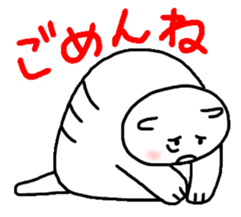 Happy white cat sticker #3546409