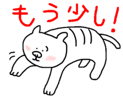 Happy white cat sticker #3546428