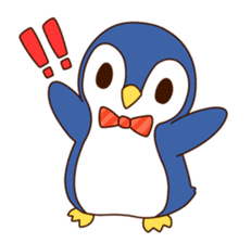 Fashionable penguin sticker #3546554