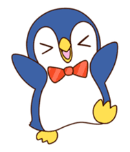 Fashionable penguin sticker #3546557
