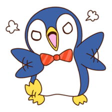 Fashionable penguin sticker #3546560