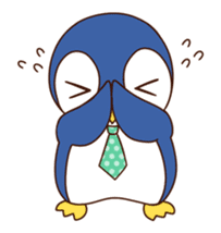 Fashionable penguin sticker #3546561