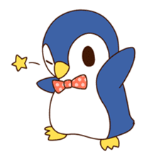 Fashionable penguin sticker #3546562