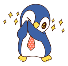 Fashionable penguin sticker #3546563