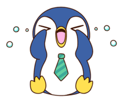 Fashionable penguin sticker #3546565