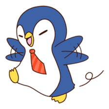 Fashionable penguin sticker #3546568