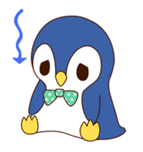 Fashionable penguin sticker #3546569