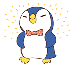 Fashionable penguin sticker #3546580