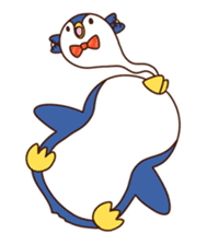 Fashionable penguin sticker #3546586