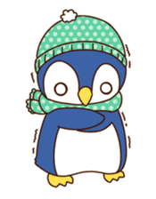 Fashionable penguin sticker #3546592