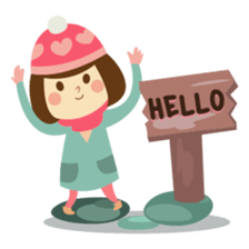 Freya and her cat in daily life sticker #3546914