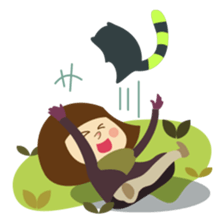 Freya and her cat in daily life sticker #3546915