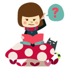 Freya and her cat in daily life sticker #3546921