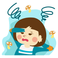 Freya and her cat in daily life sticker #3546936