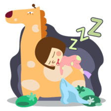 Freya and her cat in daily life sticker #3546938