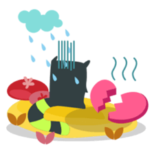 Freya and her cat in daily life sticker #3546949