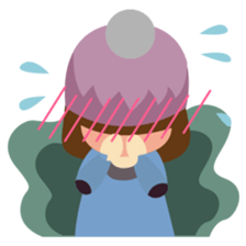 Freya and her cat in daily life sticker #3546952