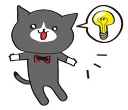 Cat of white gloves sticker #3548184