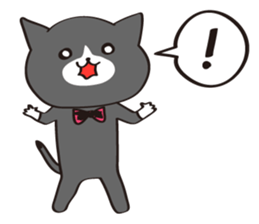 Cat of white gloves sticker #3548187