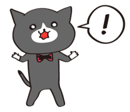 Cat of white gloves sticker #3548187