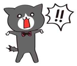 Cat of white gloves sticker #3548188