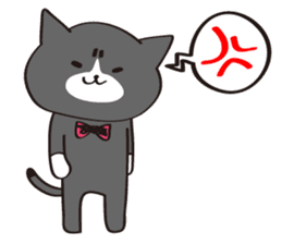 Cat of white gloves sticker #3548190