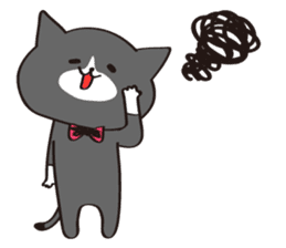 Cat of white gloves sticker #3548191