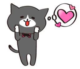 Cat of white gloves sticker #3548192