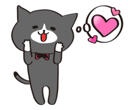 Cat of white gloves sticker #3548192