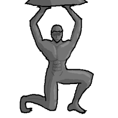 The bronze statue which works