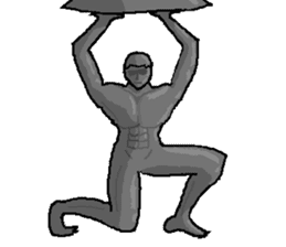 The bronze statue which works sticker #3548474