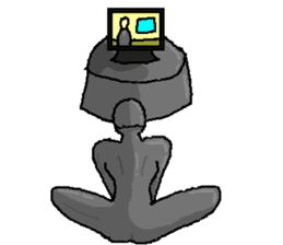 The bronze statue which works sticker #3548475