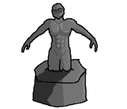 The bronze statue which works sticker #3548481